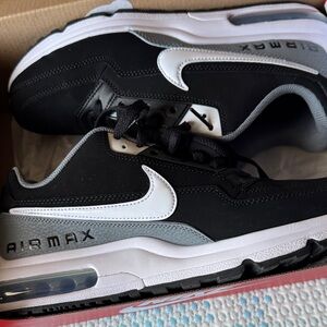 Nike Air Max Black, White, and Gray Sneakers